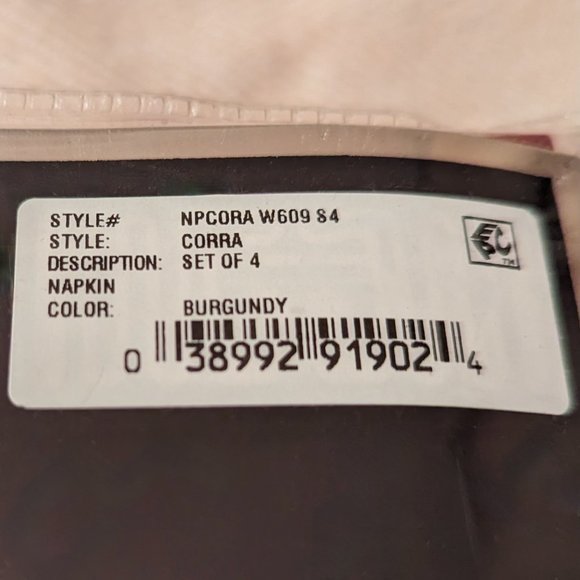 NWT Waterford "Corra" Linen Napkins SET of 8 - Picture 8 of 11